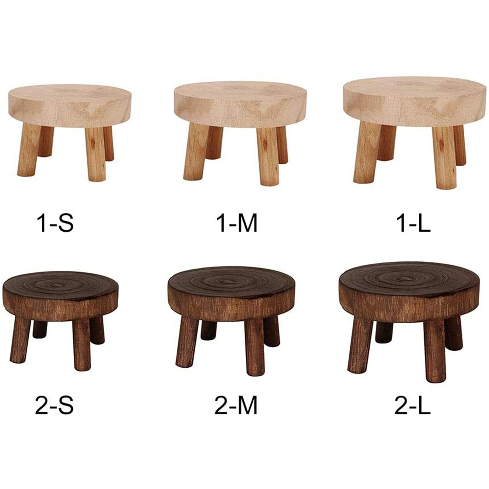Mini-Holzhocker Als Pflanzenständer – Rund, Dekorativ Für Sukkulenten & Kleine Töpfe