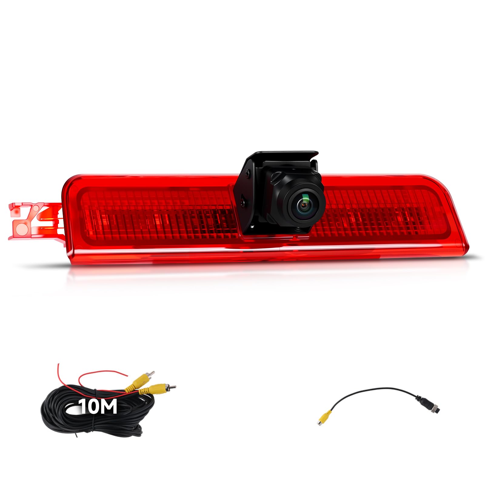 Hodozzy Cámara de Marcha Atrás para VW Caddy 2003-2015 para Luz de Frenos Cámara de visión Trasera luz de Freno de Coche AHD/CVBS con Líneas de Estacionamiento y Visión Nocturna Impermeable 12V