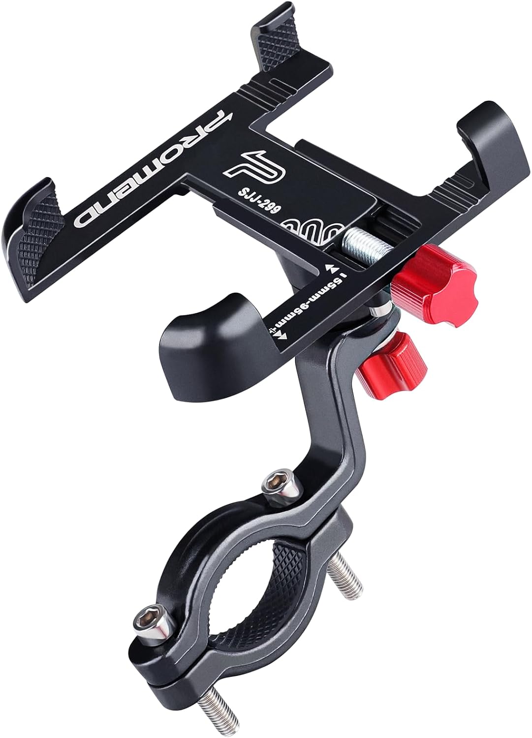 Ralos Bike Phone Mount, Aluminum Motorcycle Cellphone Holder, Mountain Bicycle Handlebar Cell Phone Clamp, Scooter Phone Clip for iPhone 16 Pro Max, 15 14 13 12 Mini, Samsung