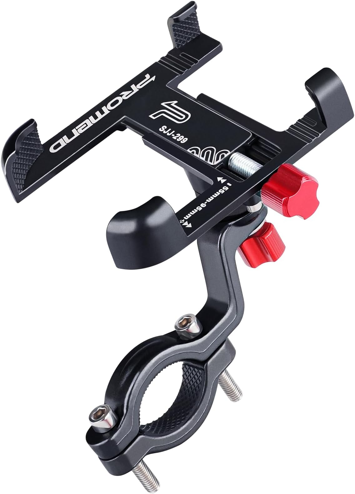 Ralos Bike Phone Mount, Aluminum Motorcycle Cellphone Holder, Mountain Bicycle Handlebar Cell Phone Clamp, Scooter Phone Clip for iPhone 16 Pro Max, 15 14 13 12 Mini, Samsung