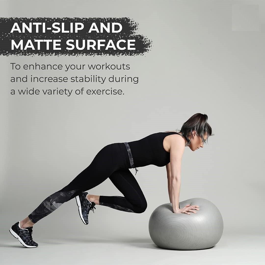 Spancare Gym Ball for Exercise Anti Burst Exercise Ball with Foot Pump for Workout Yoga