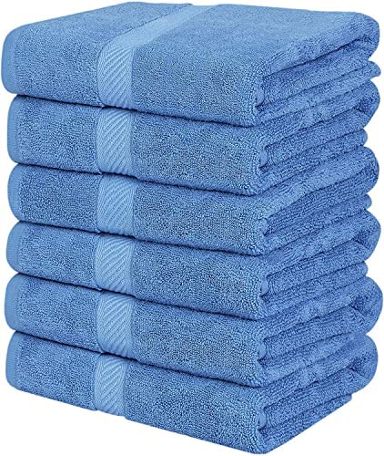 Simpli-Magic Cotton Bath Towels, 24"X46", Blue #TOP29
