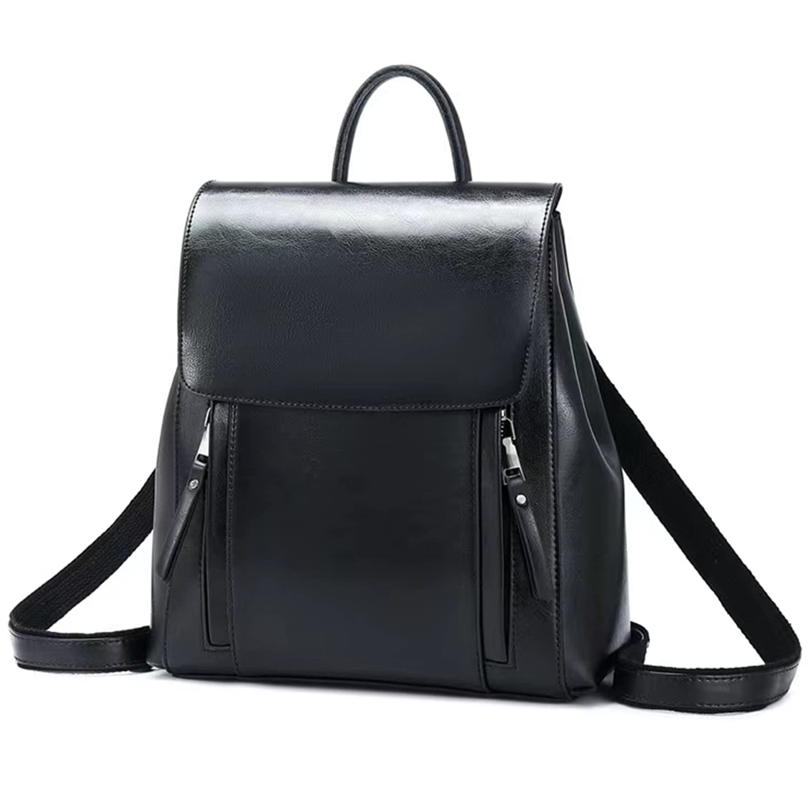 QiccijooGenuine Leather Backpack Purse for Women Small Backpack Fashion Travel Backpack Shoulder Bag Travel Daypack Work Travel Handbags