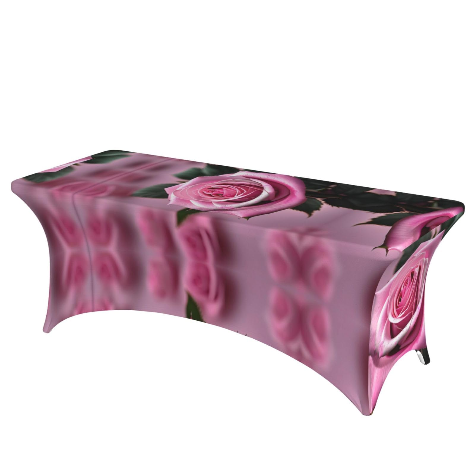 Nappe rectangulaire rouge et rose lavable et durable en textile haute élasticité
