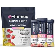 Optimal Energy - Strawberry Lemonade - Sugar Free Hydration Recovery Powder Stick Packs | B Vitamin Complex Electrolyte Drink Mix | Easy Open Single-Serving | Non-GMO | 30 Servings