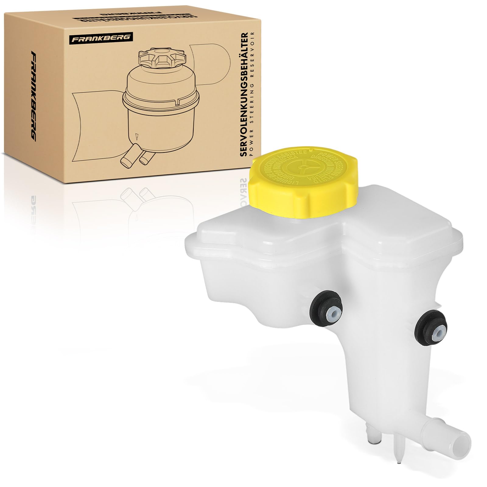 Frankberg Réservoir de Pompe Direction Assistée Compatible avec Fiesta V Fourgon 1.4 TDCi 1.4 1.3 1.6 TDCi 2002-2010 Remplacer# 1251765, 2S6C3531BC
