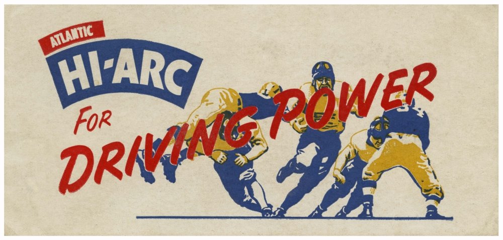 Advertising image from an ink blotter about a fuel Atlantic Hi-Arc for driving power Poster Print by unknown (24 x 36)