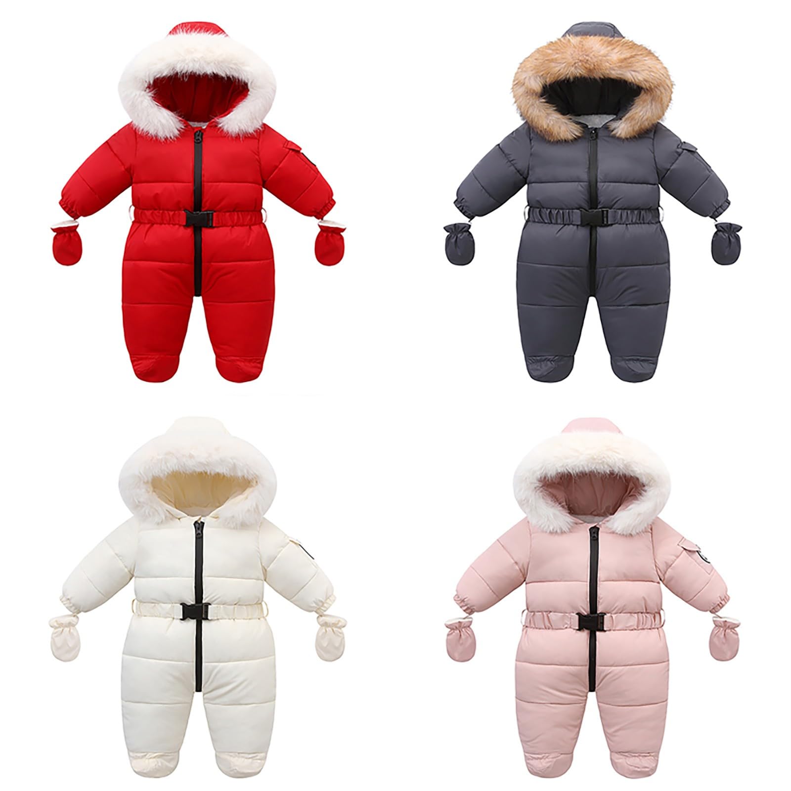 Newborn Ropa de bebé de invierno gruesa y cálida ropa acolchada de algodón para bebé y ropa de invierno para recién nacidos, chaqueta softshell para niñas, 146
