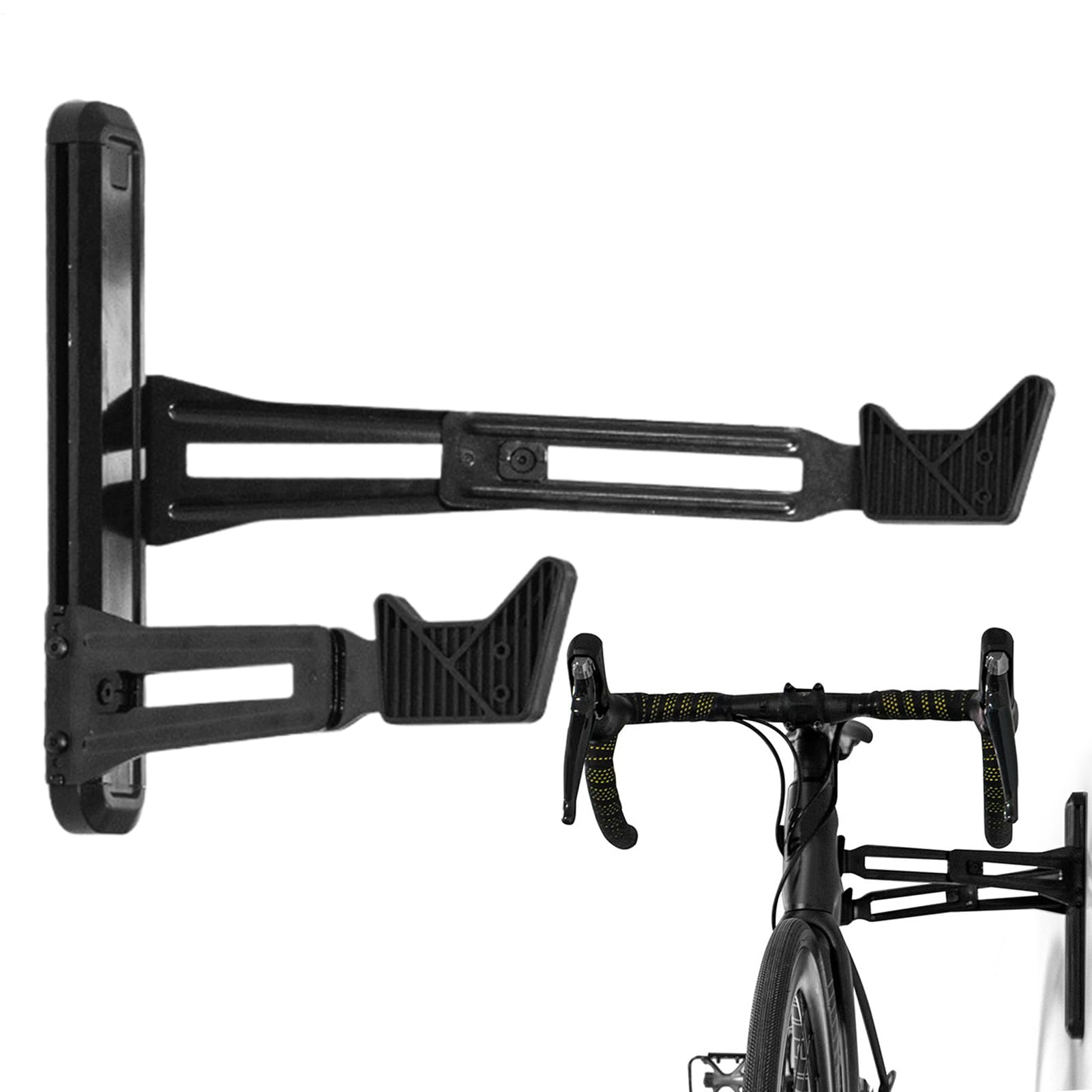 Portabiciclette, design a cavalletto da pavimento, struttura di base stabile, struttura del , facile da montare, per interni, portabici pieghevole, organizer multiplo, per garage e capanno