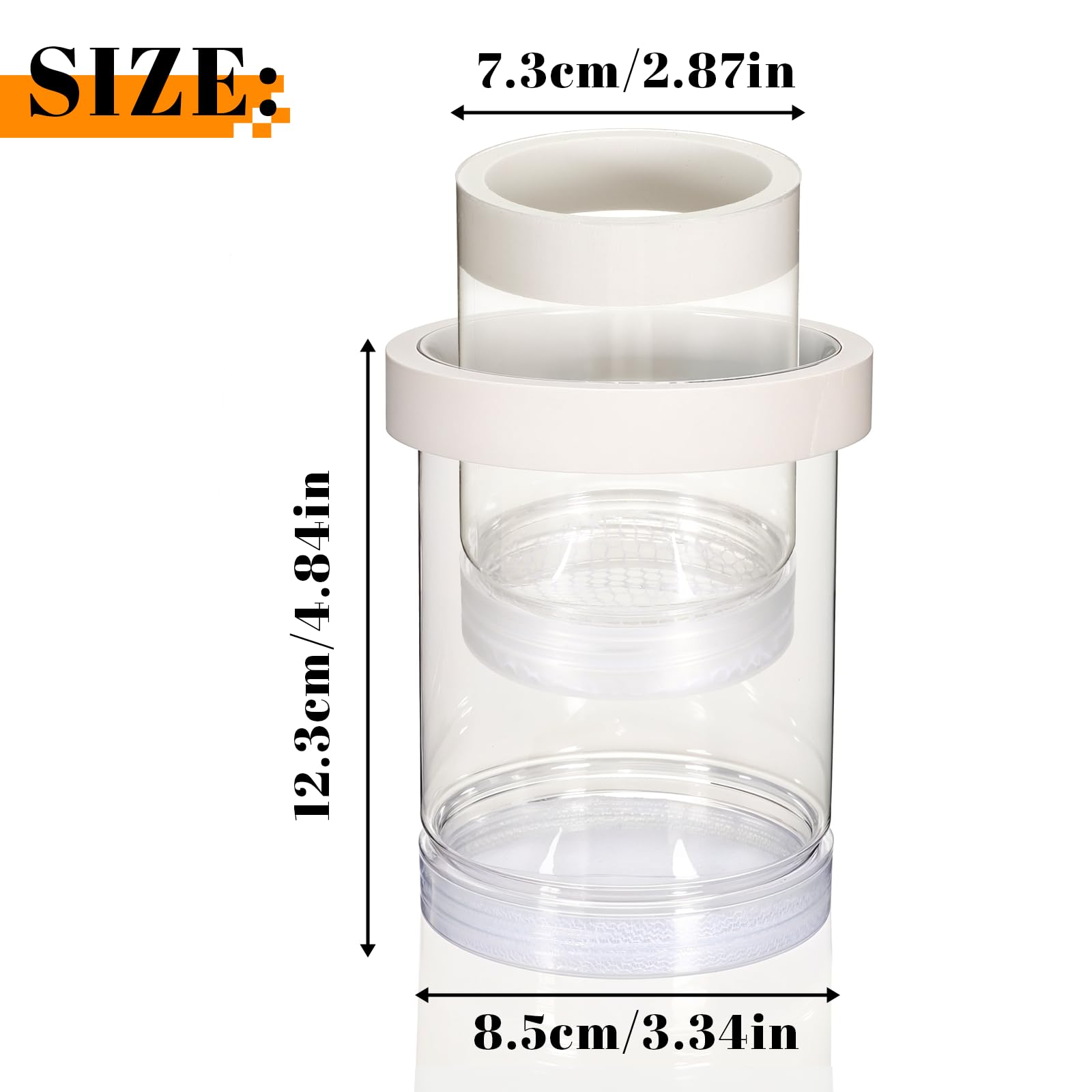 Scatola di allevamento per acquario, scatola di allevamento in plastica galleggiante per acquario separatore di pesci per acquario trasparente incubatrice di isolamento per gamberetti Betta Clownfish