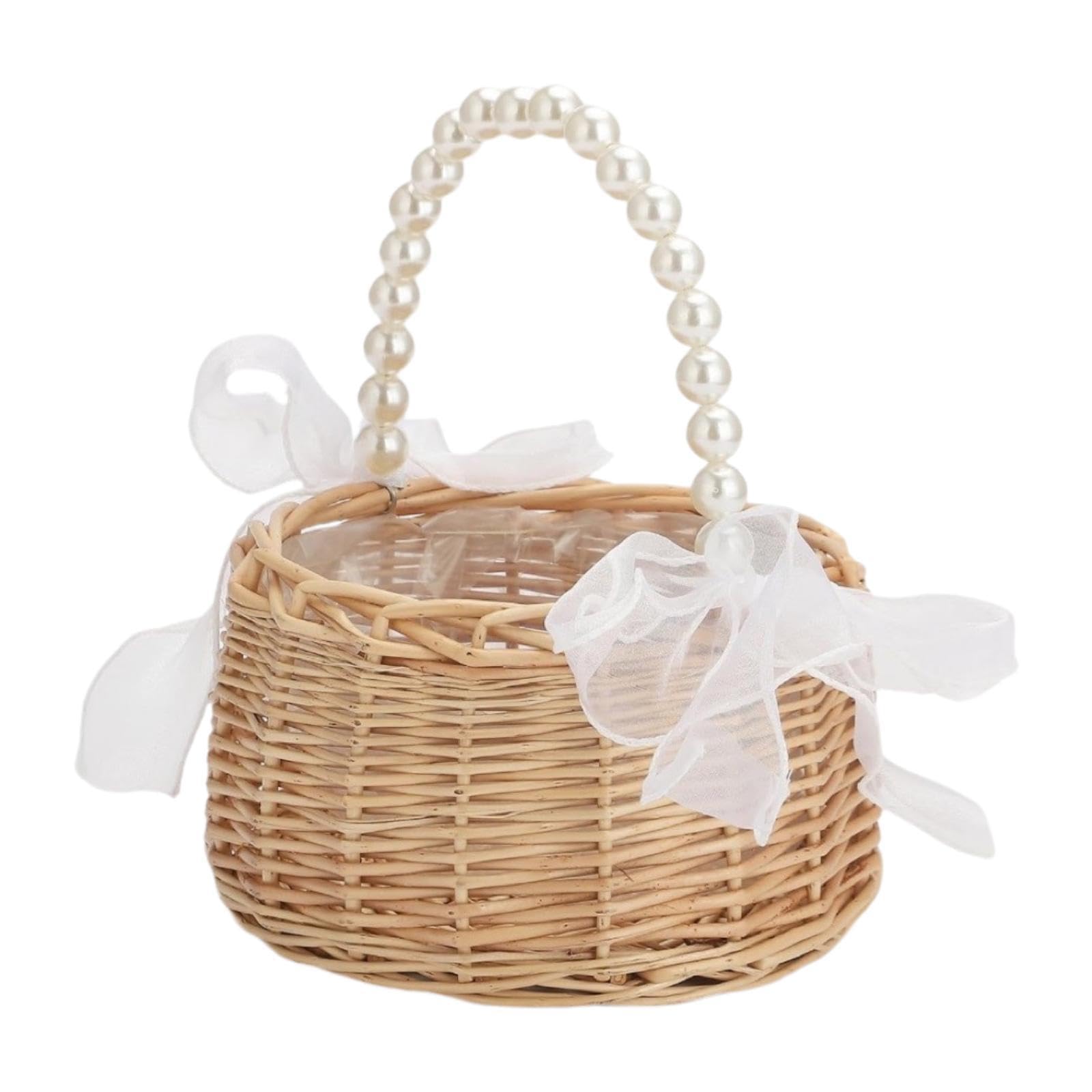 Blumenmädchenkorb, Hochzeitskorb, Gastgeschenk, Bequemer Griff