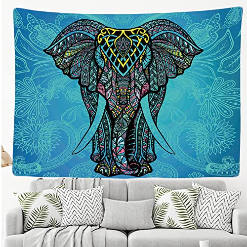 Ulticool - Elefant Bohemian Hippie Ibiza Style - Wandteppich - 200x150 cm - Poster - Verzierung - Hippie Zubehör - Dekoration - Tuch - Malerei - Raumteiler Vorhang für Bett, Wand oder Decke