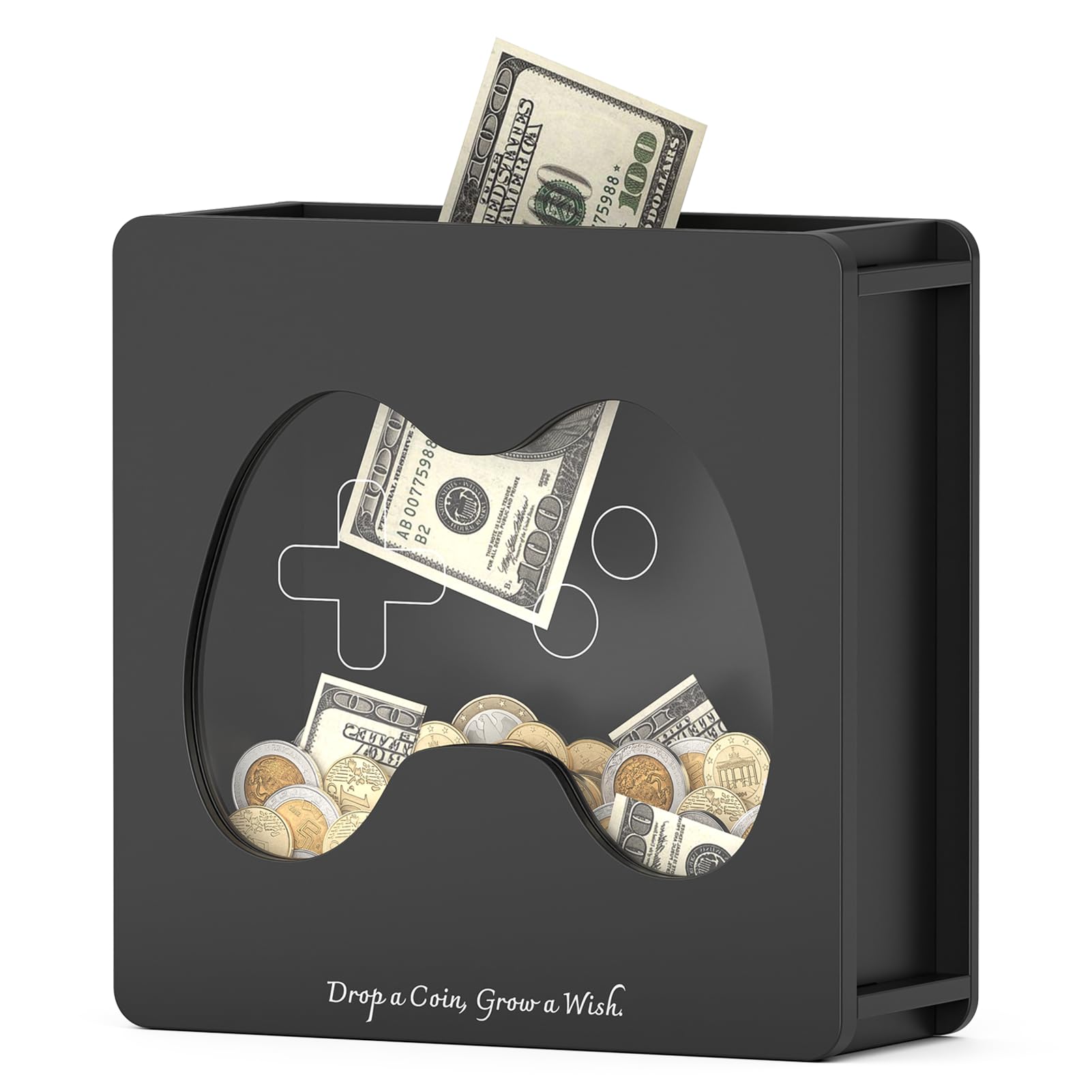 Summidate Custom Piggy Bank for Kids, Wooden Reusable Framed Money Bank