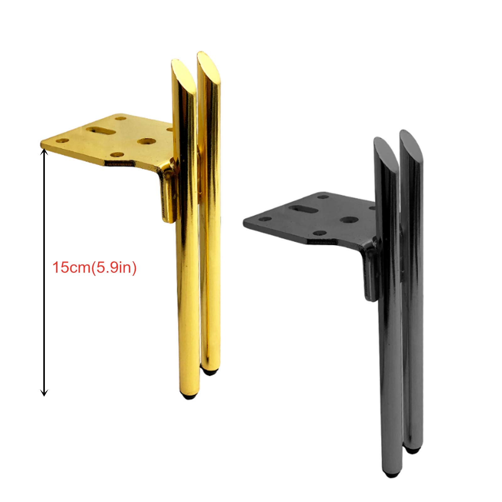 Piedini per mobili in Metallo Stile Moderno Piedini per tavolino Gambe per divani in Ferro Gambe per mobili da Bagno Piedino per Armadio, per Poltrona ottomana, Parti di Ricambio p