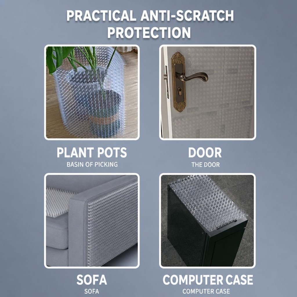 Tapis Anti-Griffes Transparent découpable pour Animaux
