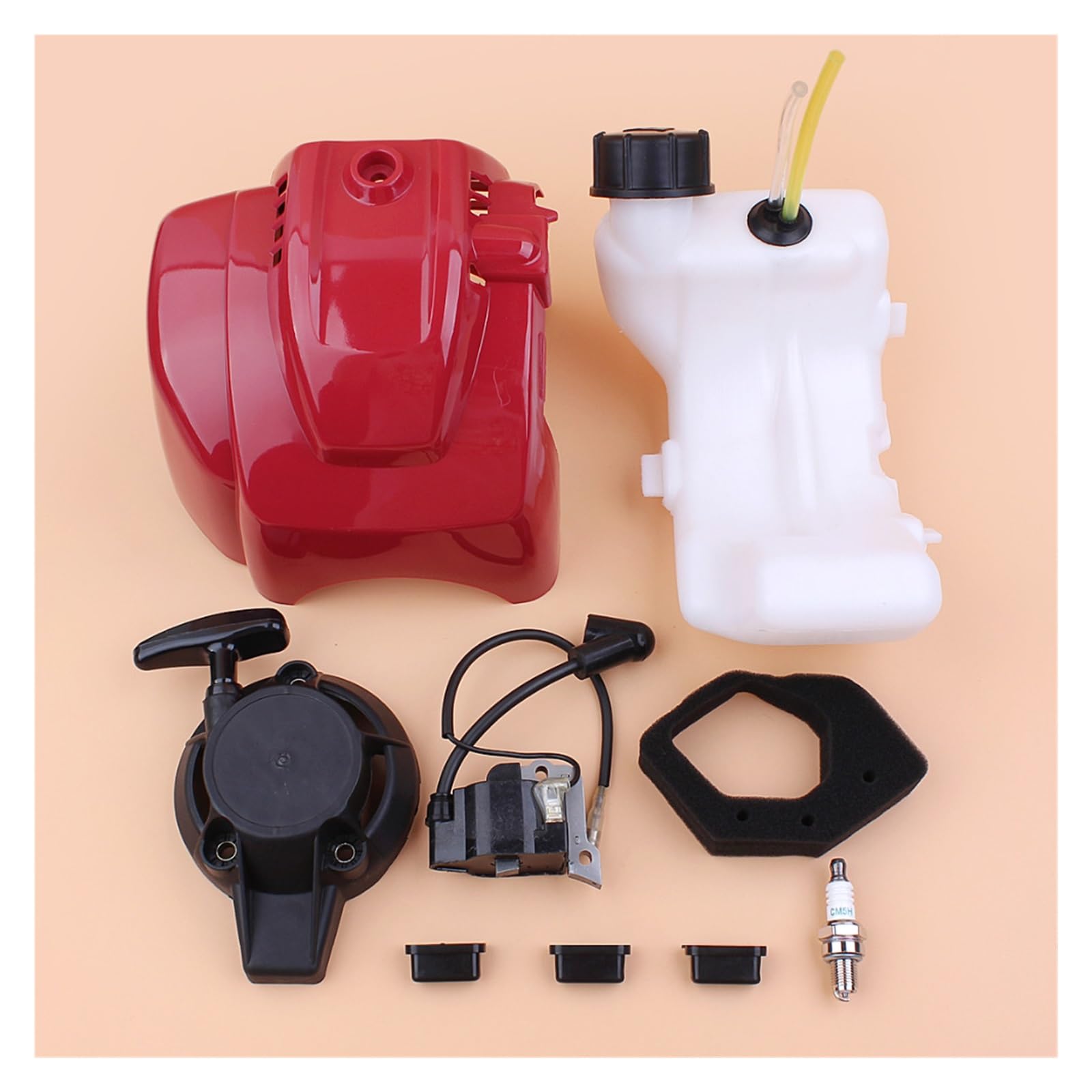 Juego de tanque de combustible de bobina de encendido de arranque de cubierta de cilindro for cortacésped desbrozadora de Motor de gasolina GX25 GX 25 25cc