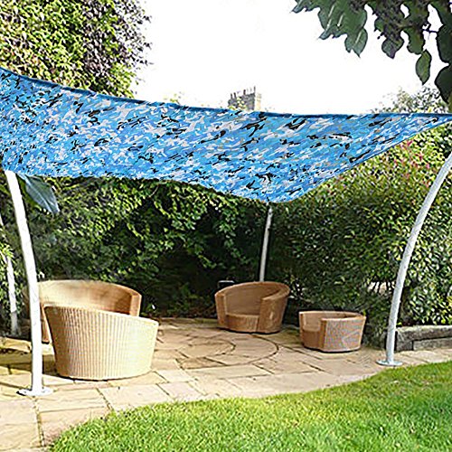 Oarea Camo Net for Sunshade Camouflage Decoration Hunting Blinds, Blue, 3x3.5M(10x11.5ft) - Image 4