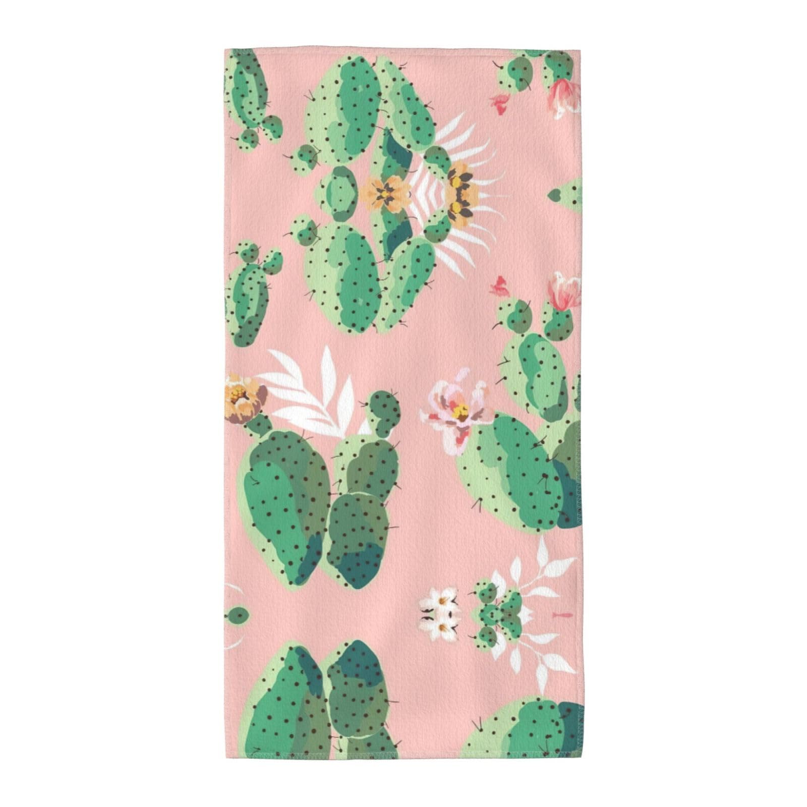 SDEGTHO Tropical Cactus Fashion Printed Bath Towel High Water Absorption For Hiking Trip