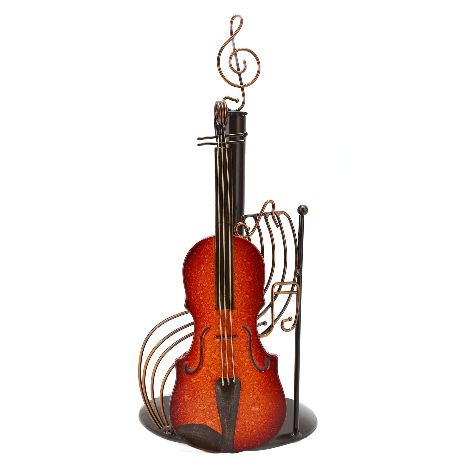 Violin-Styled Tissue Holder – Sturdy and Durable Metal Paper Towel Stand with Powder Coated Finish for Bedroom, Bathroom, and Office Use