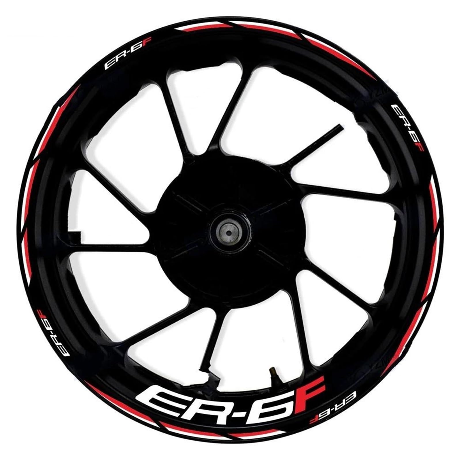 Motorcycle 17 Inch Front and Rear Wheel Hub Decal Modified for Kawasaki ER-6F ER6F ER 6F Rim Stickers(Color24)