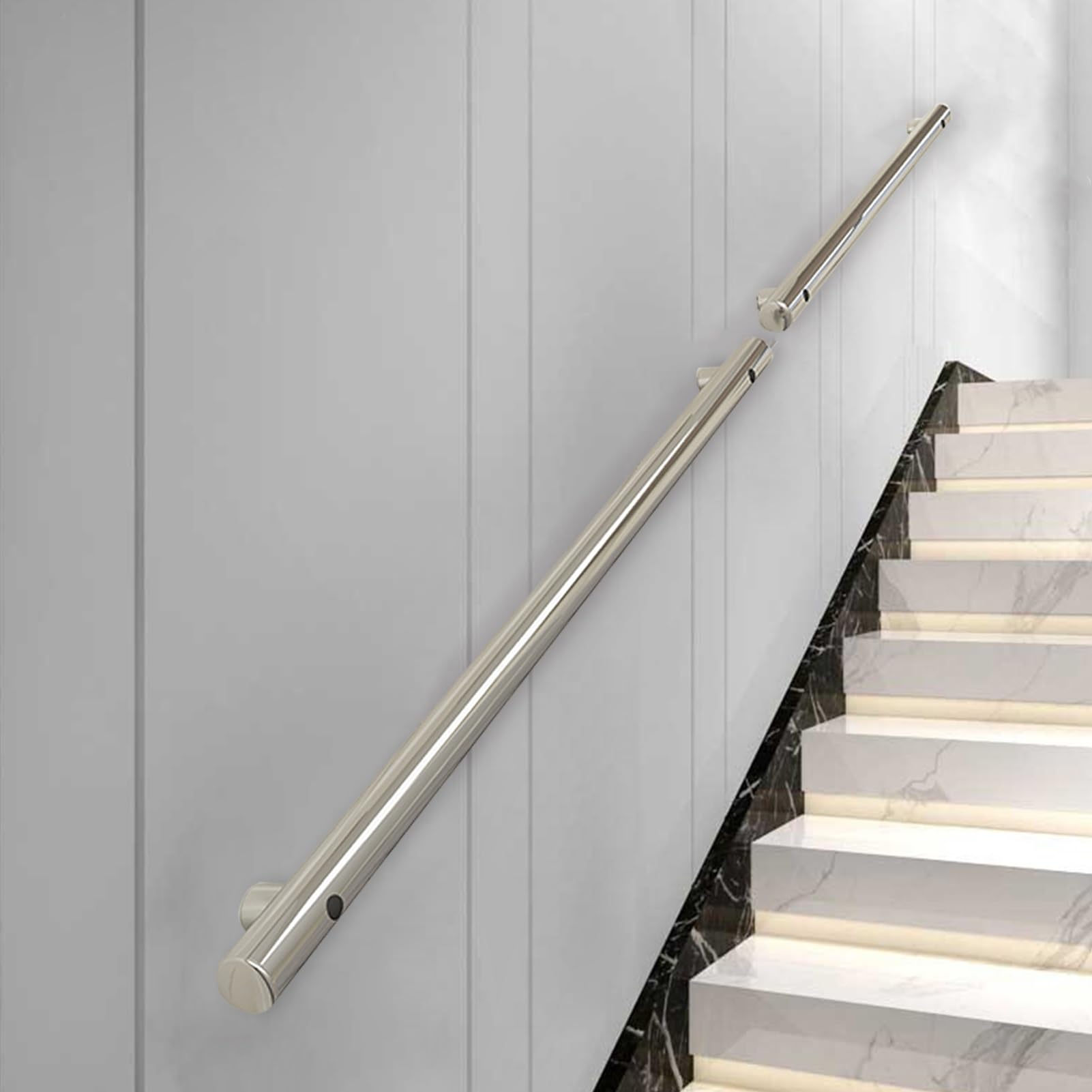 LWJSOCP Stair handrail Stair Railing, Wall Mounted, Stair Handrail, Banister, Stainless Steel Handrail for Steps, Outdoor Grab Bar, Stair Hand Railing for Indoor and Outdoor (Size : 390cm)