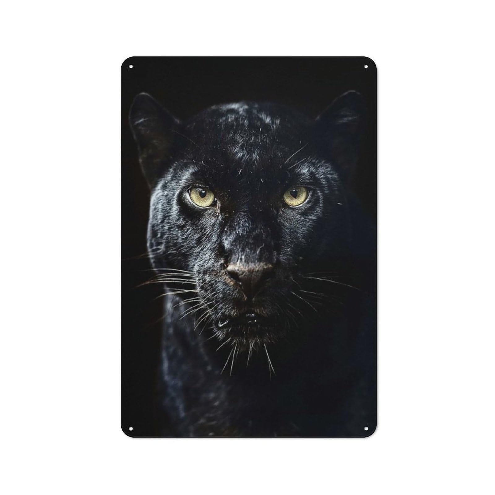 Junmoney Style-20 Black Panther Poster Vintage Metal Wall Decor 30X20cm, Cafe Metal Sign For Tea Room, Shop Wall Or Breakfast Area