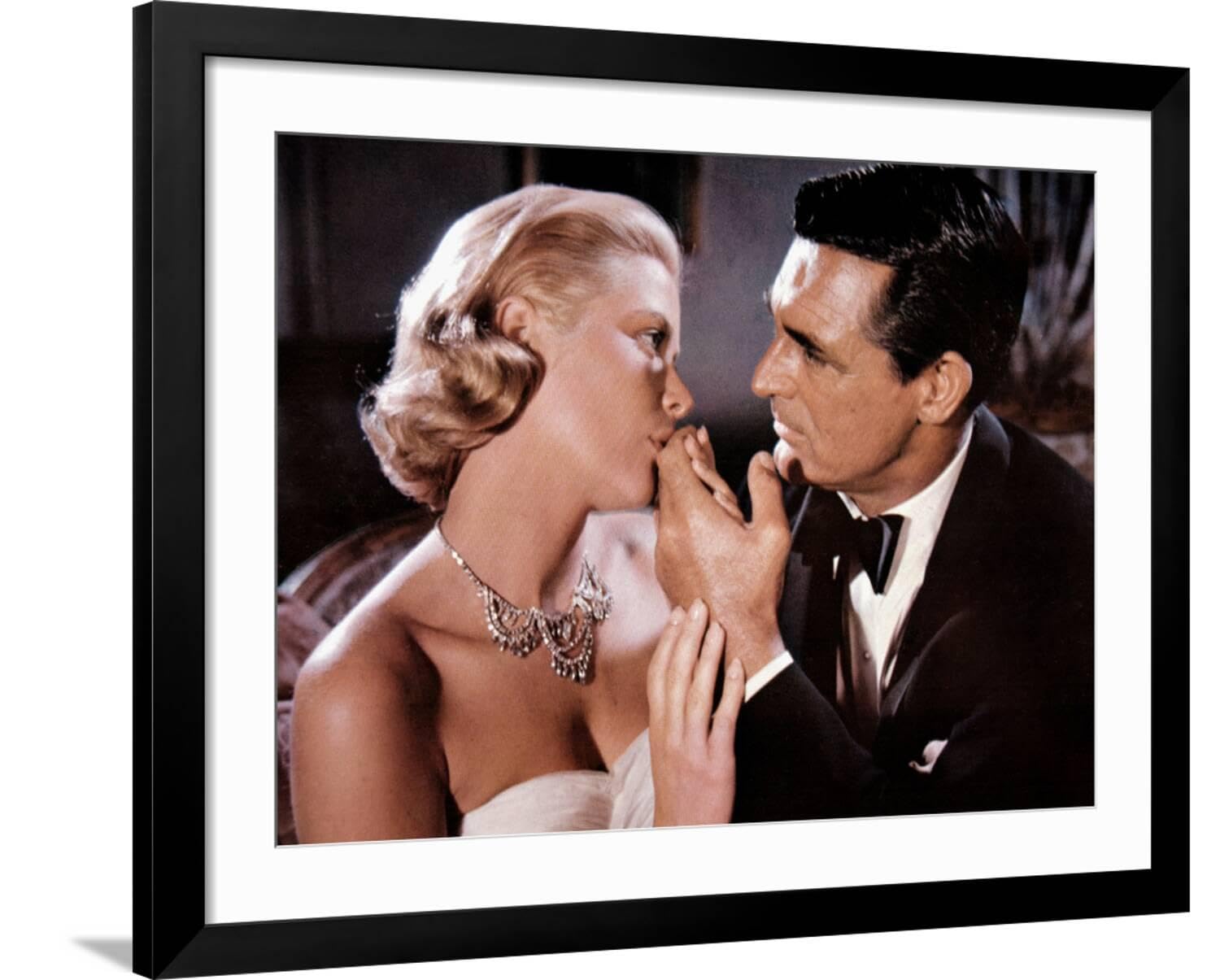 ART.COM Wall Photo To Catch A Thief, Grace Kelly, Cary Grant, 1955 on Black Frame, 40" x 32"
