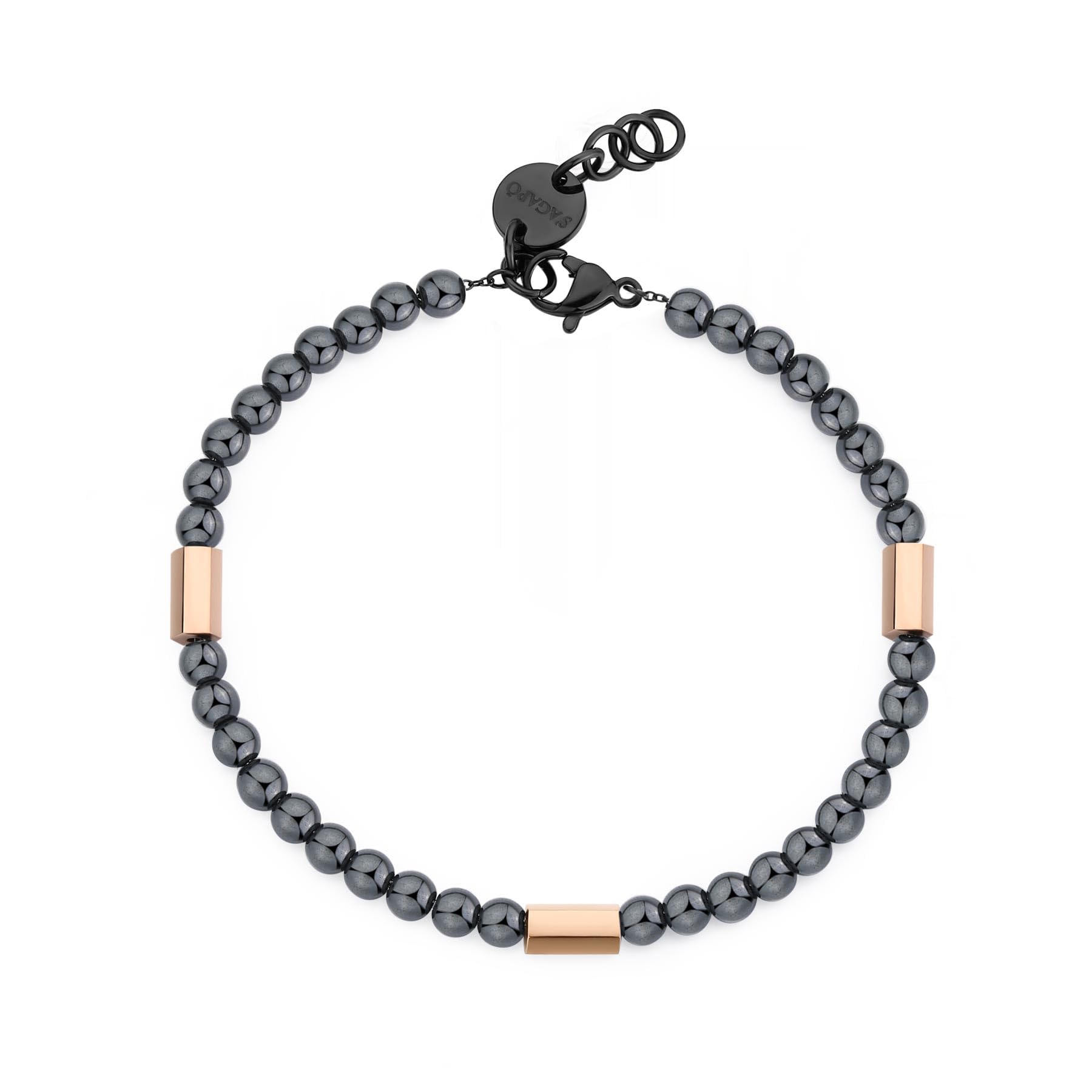 S'Agapõ Bracciale Uomo in Acciaio e Pietre Naturali | Collezione Riot - SRT16