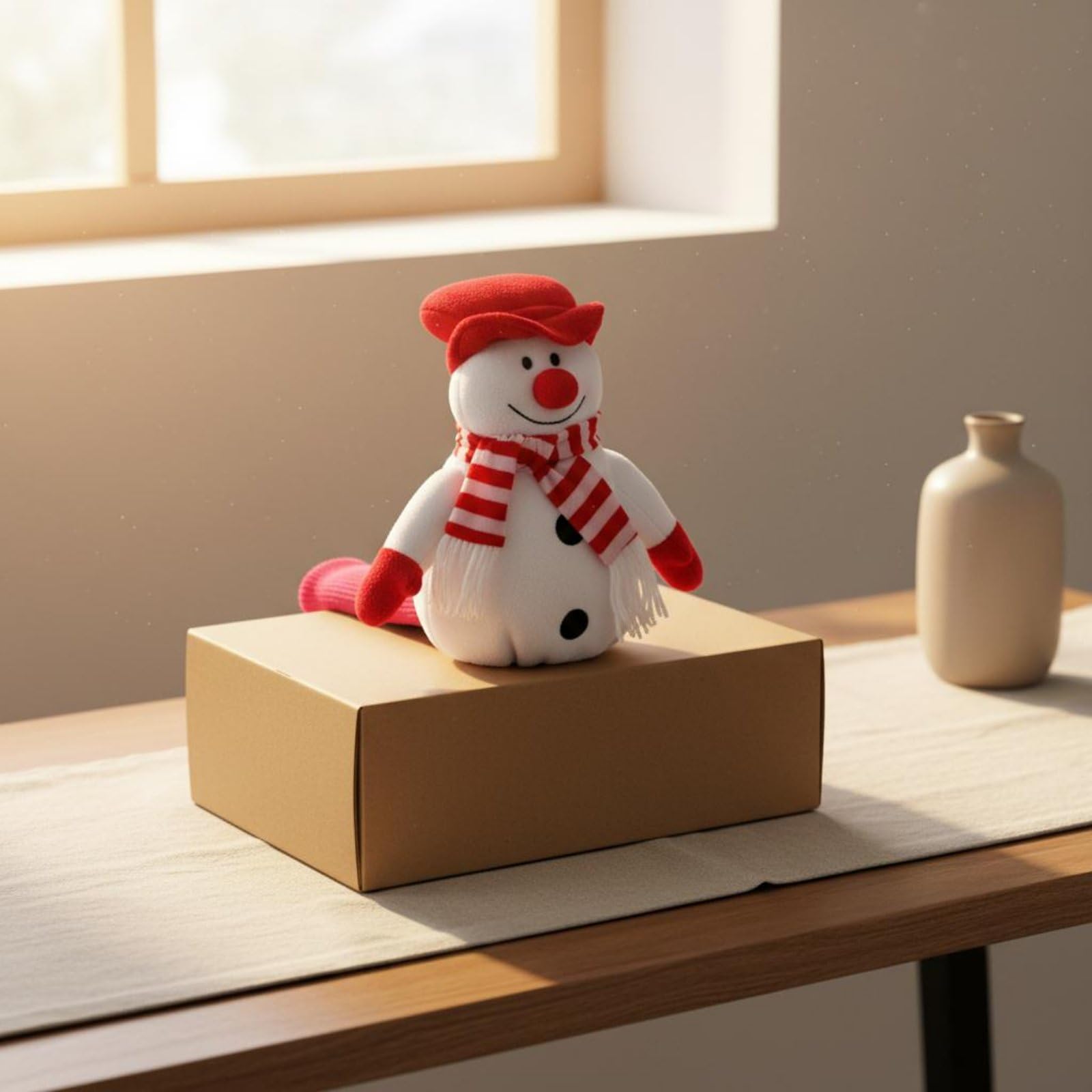Couvre-Tête de Club Bonhomme de Neige Design Amusant Housse de Driver en Peluche Doublure Épaisse Couvre-Bois de Parcours Fantaisie pour Golfeurs, Protection Chocs, Anti-Rayures