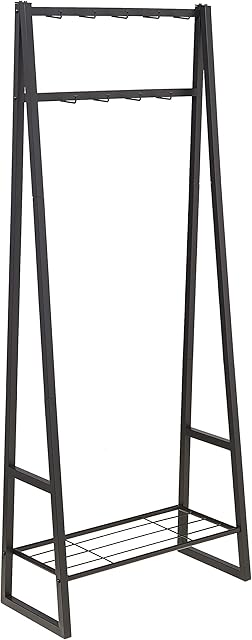 Amazon Basics 9-Hook Coat Rack with Shoe Shelf and 1-Tier Storage