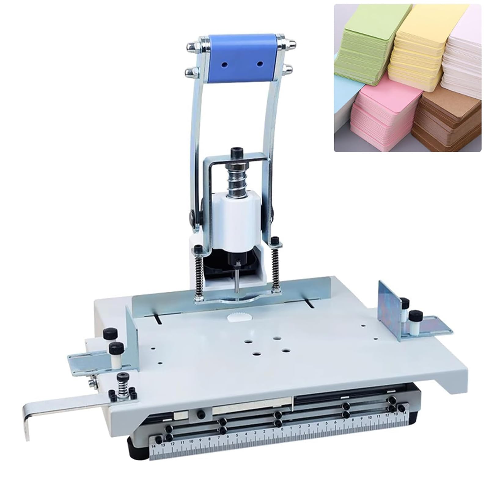 Einzellochstanzer, 30 mm Dicke, verstellbare Vorschubtiefe, mehrere Lochabstände für Papier und Kunststoff