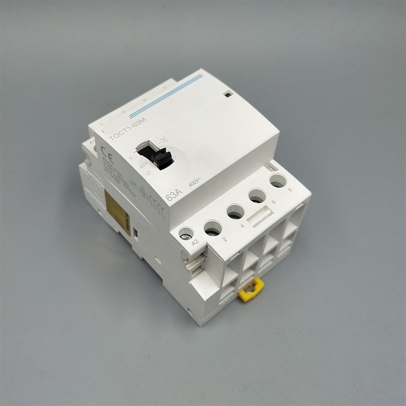 HUUOQIWY TOCT1 4P 63A 220V/230V 50/60HZ Din Rail Household Ac Modular Contactor with Manual Control Switch 4NO Or 2NO 2NC Or 4NC(4NC)