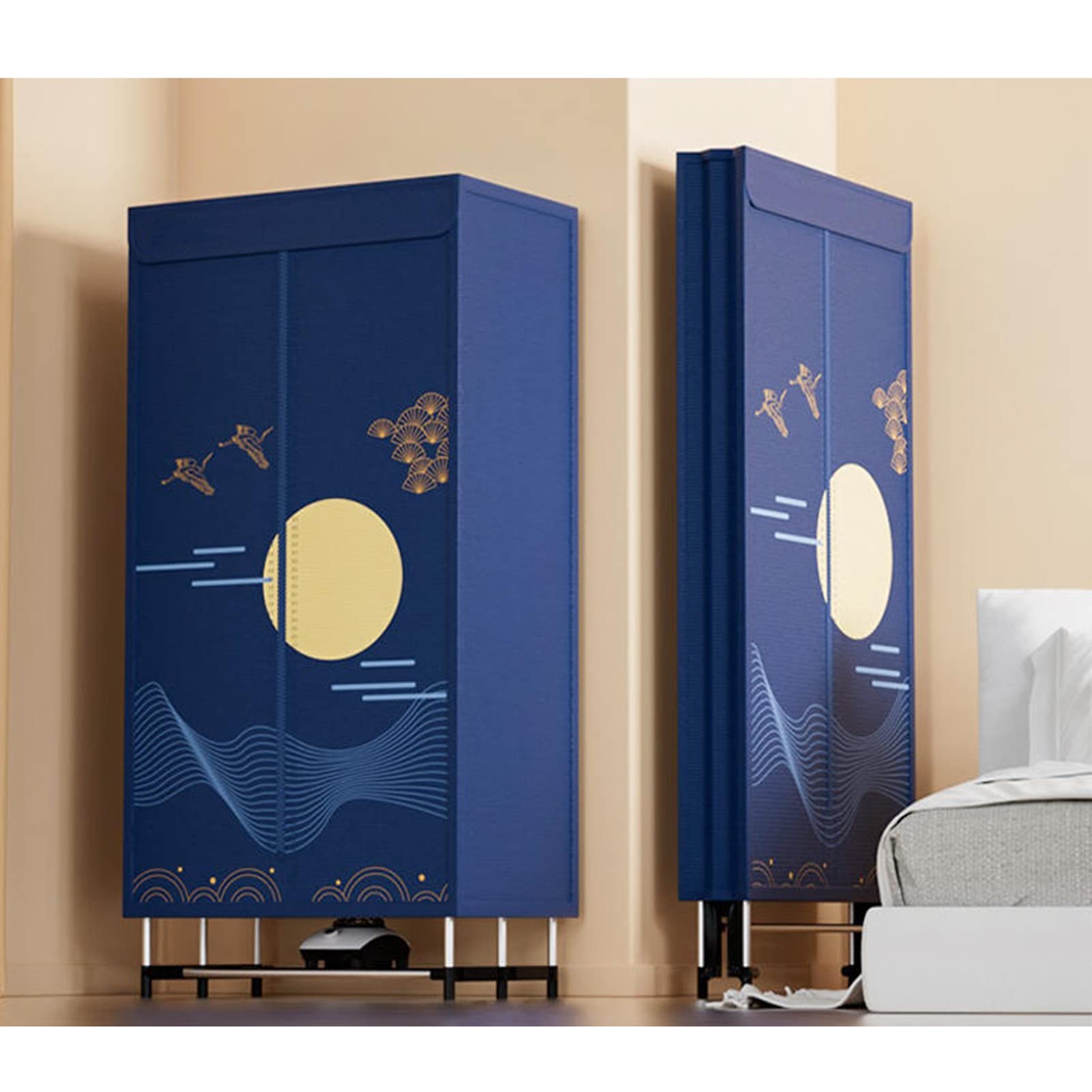 Stendibiancheria Elettrico con Ruote Stendibiancheria in Acciaio Inossidabile a 3 Strati Stendibiancheria 1500W Asciugatrici Portatili Asciugabiancheria Umida per Interni Leggera e