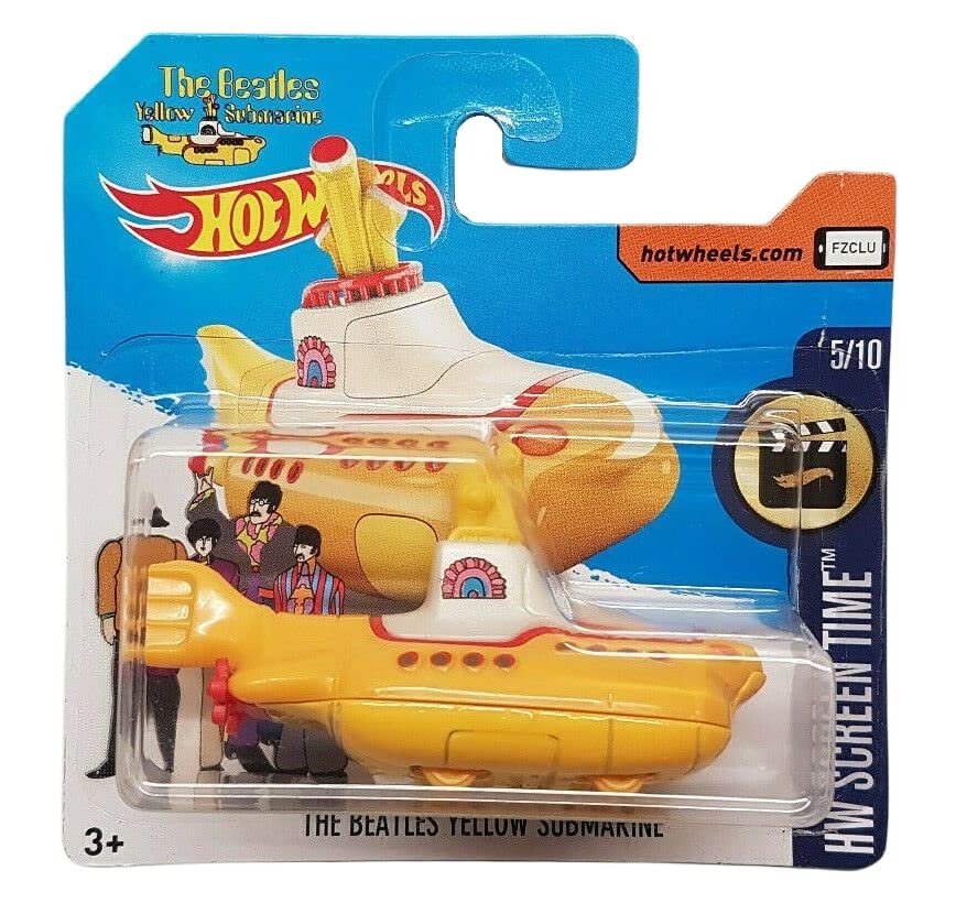 Hot Wheels – The Beatles Yellow Submarine – HW Screentime 5/10 – DTX33 – Short Card – Mattel 2017 - Les Beatles, Paul McCartney, John Lennon, RIngo Starr, George Harrison Hot Wheels - The Beatles Yellow Submarine - HW Screentime 5/10 - DTX33 - Short Card - Mattel 2017