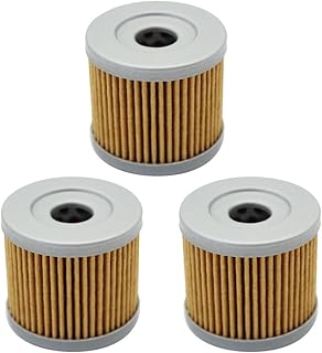 Cyleto 3PCS Oil Filter for SUZUKI AN400 BURGMAN 400 2007-2015 / AN 400 Z BURGMAN 2009-2012 / DR125 DR 125 1982-1985 / GS125 GS 125 1979-2000 / LTZ90 QUADSPORT 90 2007-2009 / UH125 BURGMAN 125 2002-2012 / UH200 BURGMAN 200 2007-2012