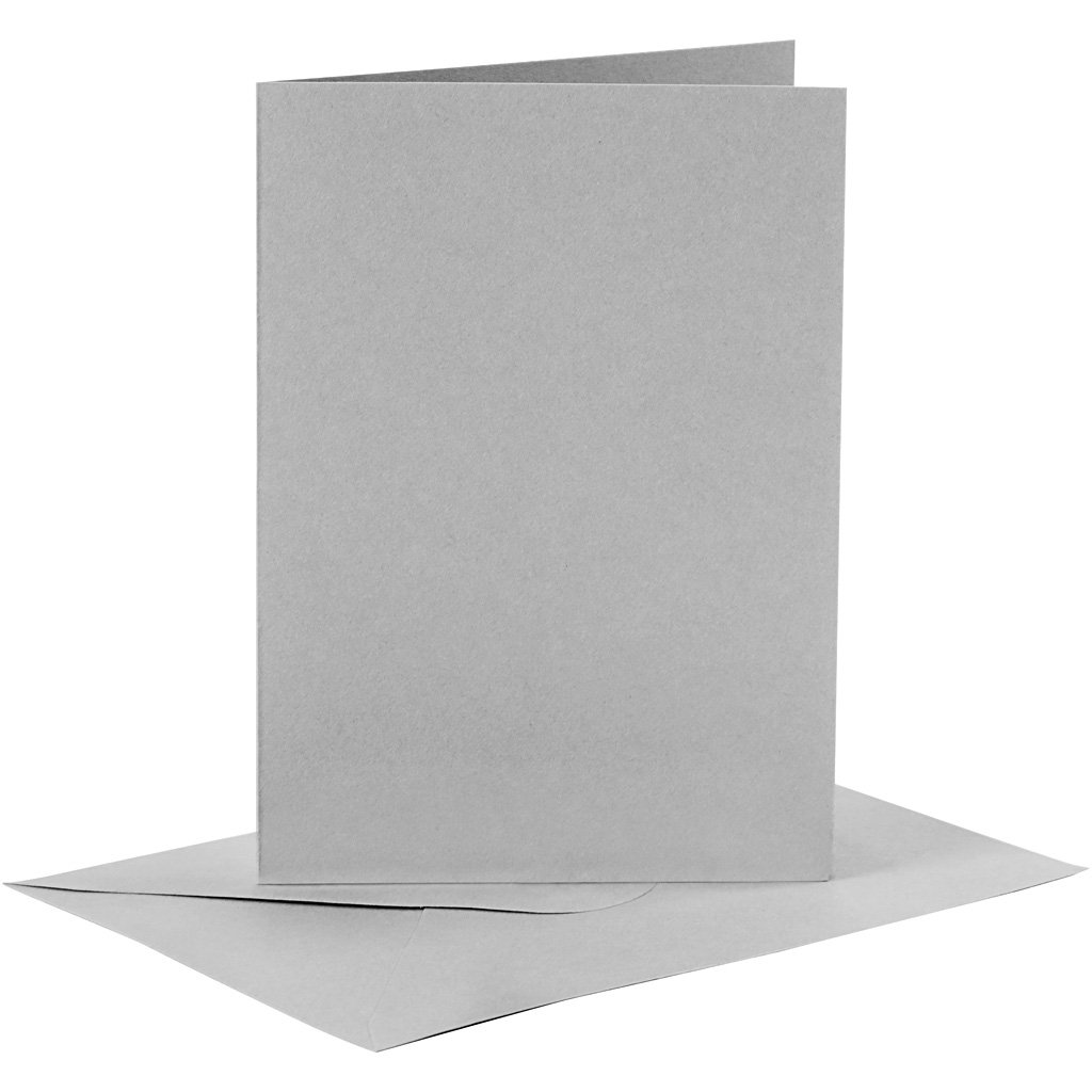 Hobbycraft Unisex Grey Cards 6 Pack, Size: A6