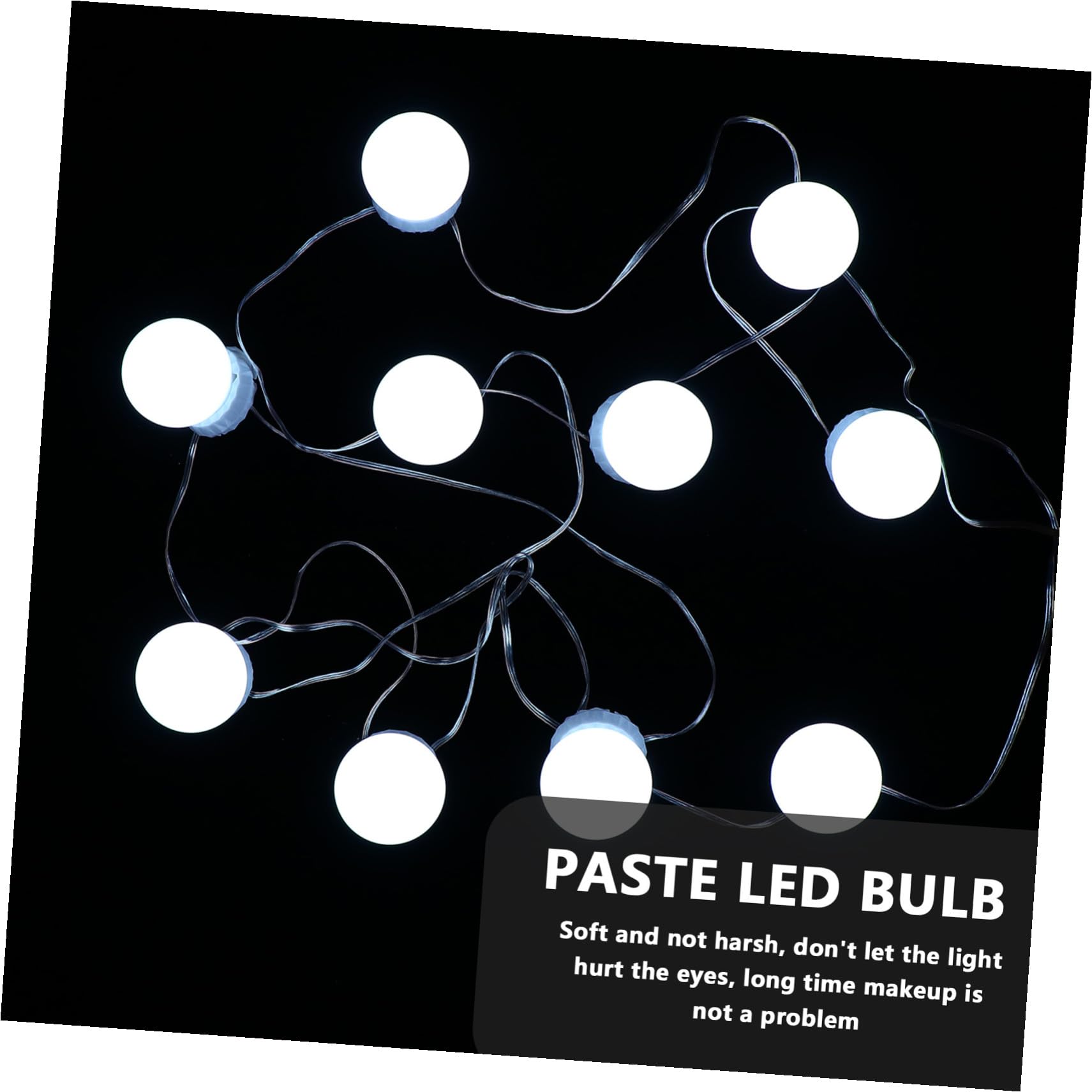 Kit D’éclairage LED pour Miroir de Coiffeuse, 10 Ampoules