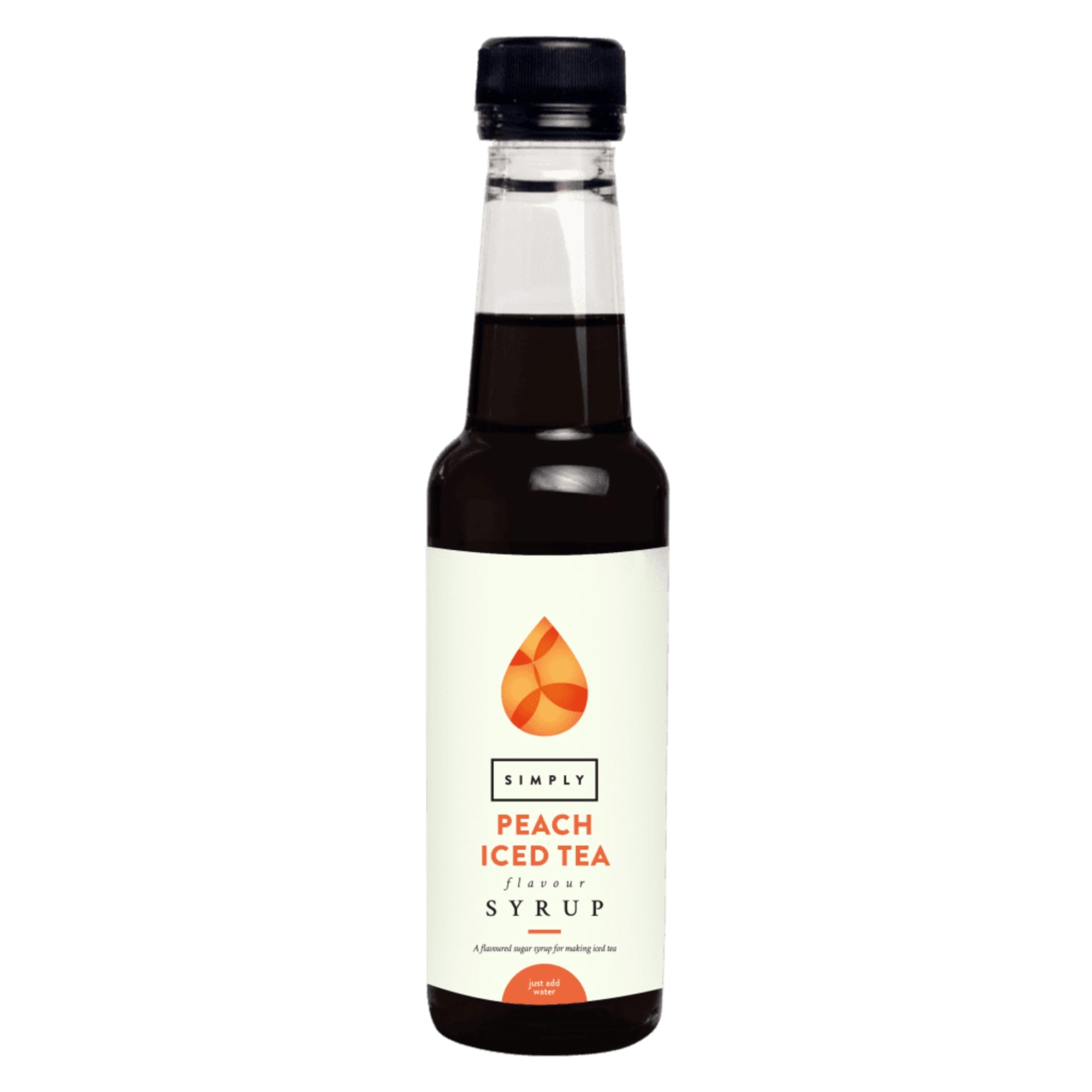Simply Peach Syrup, Vegan & Nut Free Flavoured Syrup for Coffee, Cocktails & Baking (250ml)