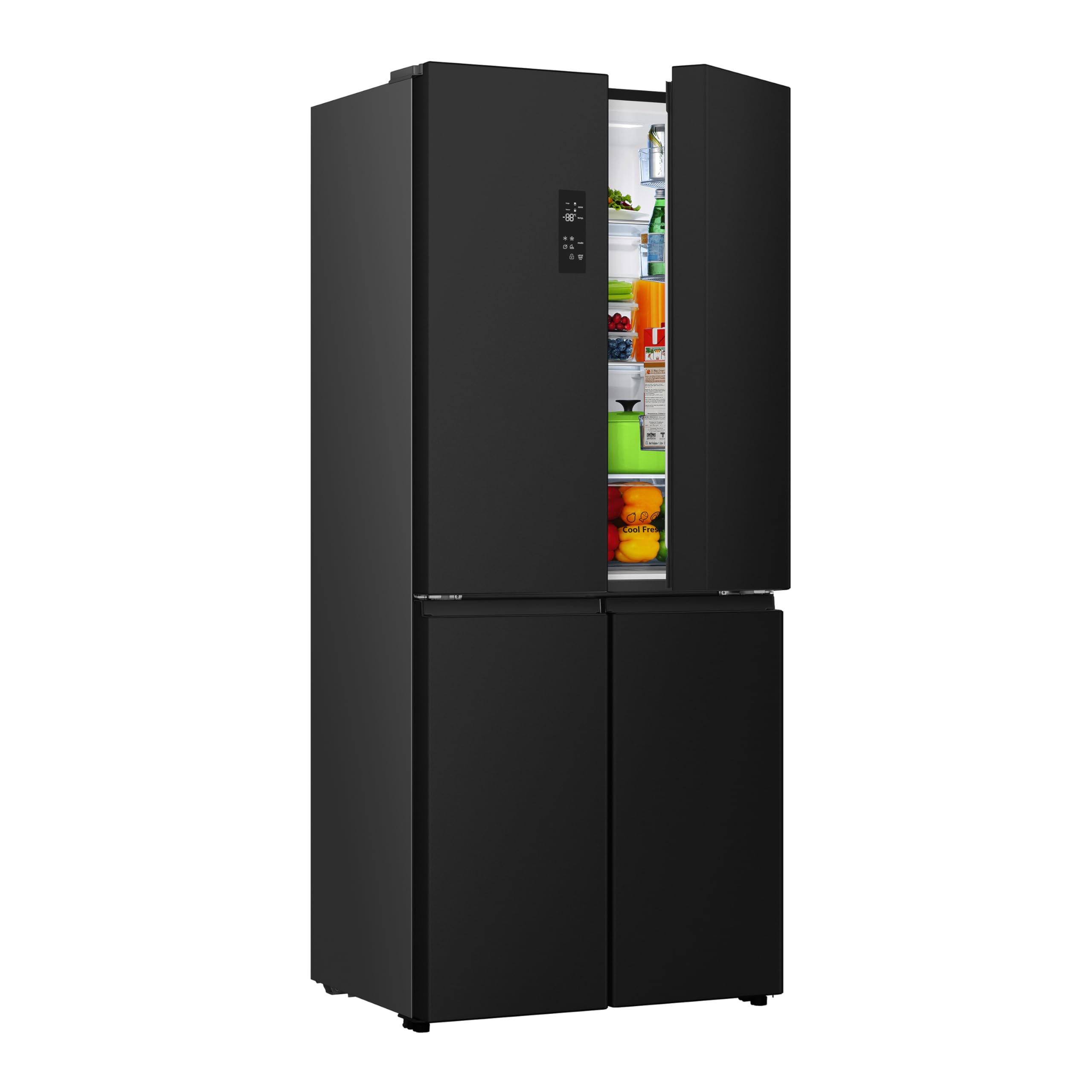 Gorenje NRM819D61BX Cross Door, 460L, CrispZone mit Feuchteregler, Frischbox mit Multifunktion, Eisbox, Fastfreeze, NoFrost, Inverter-Kompressor,BxHxT: 79,4×190×65 cm, Matt Schwarz
