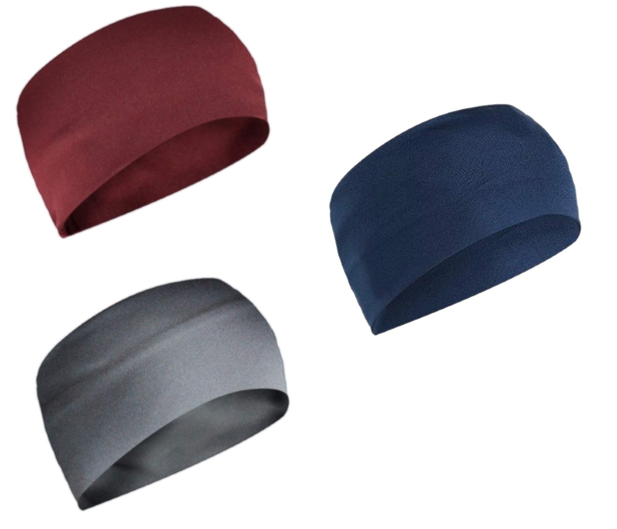 PAROPKAR Workout Sweat Bands Headbands for Men Women Sport Non-Slip Head Band,Moisture Wicking Hairband, Long Hair, Quick Dry, Running, Yoga, Hiking, Tennis, Exercise Fitness Gym (Maroon Grey Blue) (B08G555R2T) Amazon Price History, Amazon Price Tracker