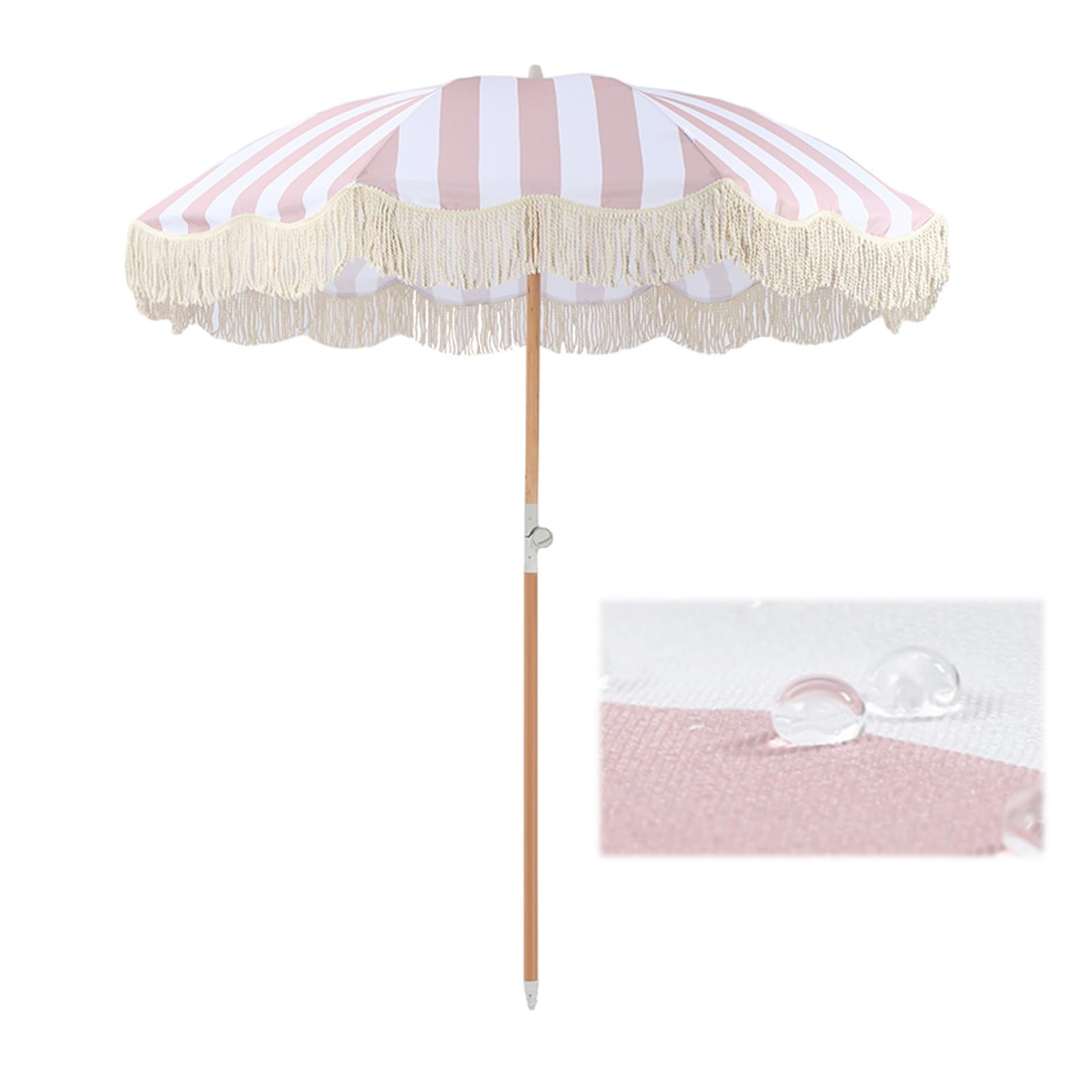 Ombrellone Da Spiaggia Portatile Ombrellone Da Giardino Con Nappe 180cm Ombrellone Da Balcone Antivento Ombrellone Da Esterno Protezione UV Ombrellone Da Terrazzo Inclinabile Per Piscina Giardino Terr
