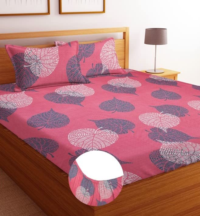 Buy BSB HOME Premium Cotton Elastic Fitted Bedsheets with 2 King Size