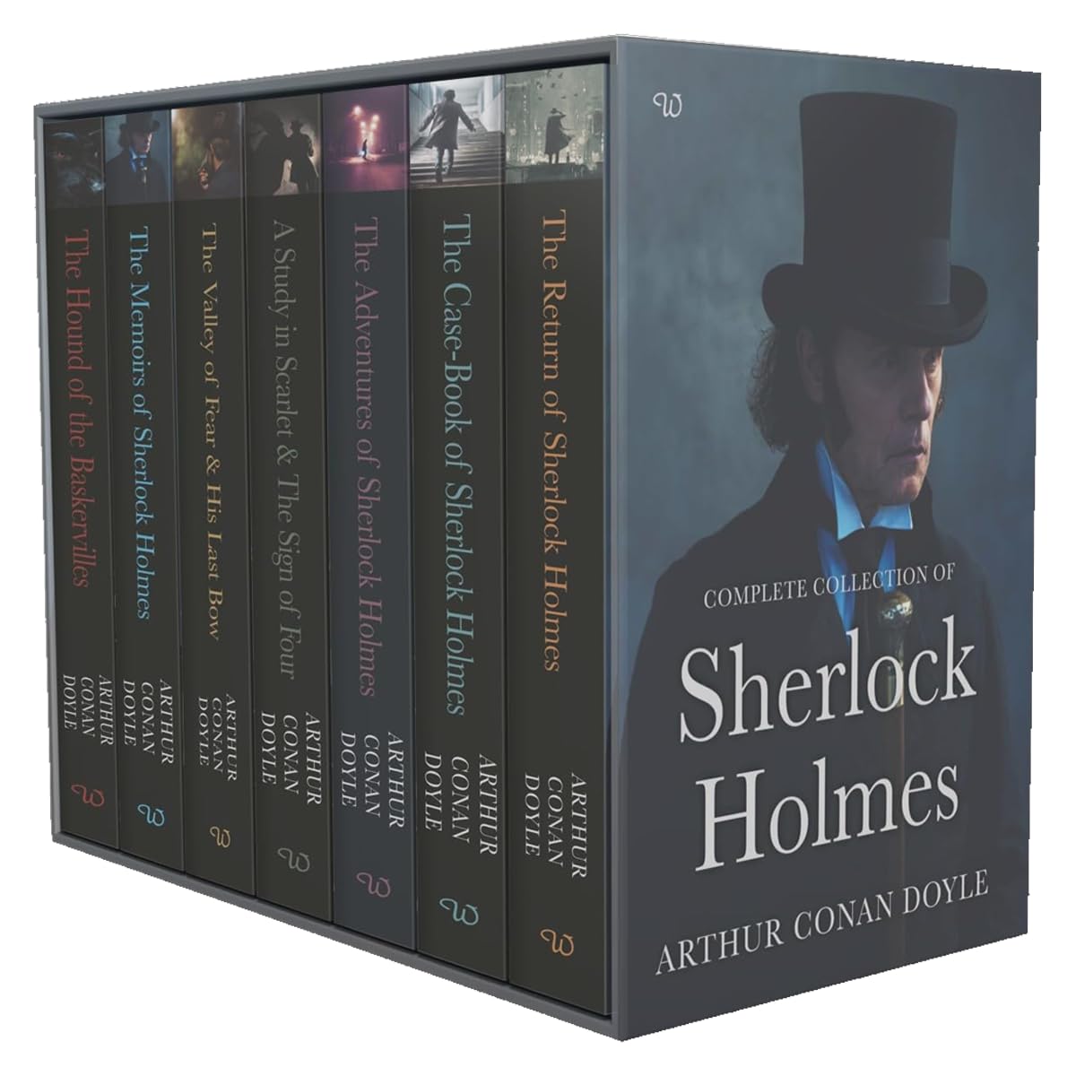 Sherlock Holmes Series Complete Collection 7 Books Set by Arthur Conan Doyle (Return,Memories,Adventures,Valley of Fear & His Last Bow,Case-Book,Hound of Baskerville & Study in Scarlet & Sign of Four)