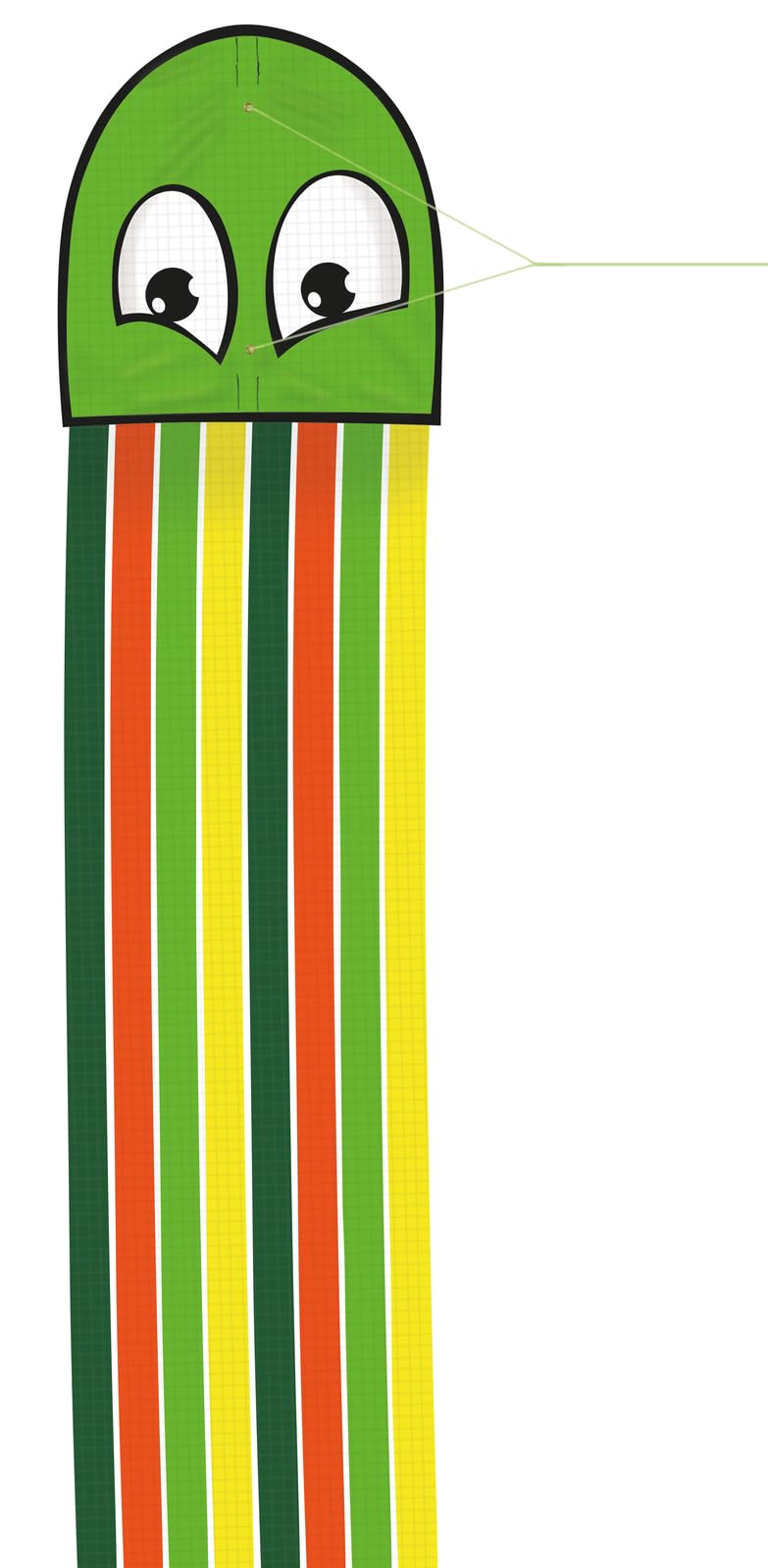 Günther Flugspiele 1163 - Einleiner-Drachen Octopus, ca. 250 x 33 cm, Children's Kite Made of Robust Polyester, Handle and Rope Included, from 4 Years, Assorted in 2 Colours