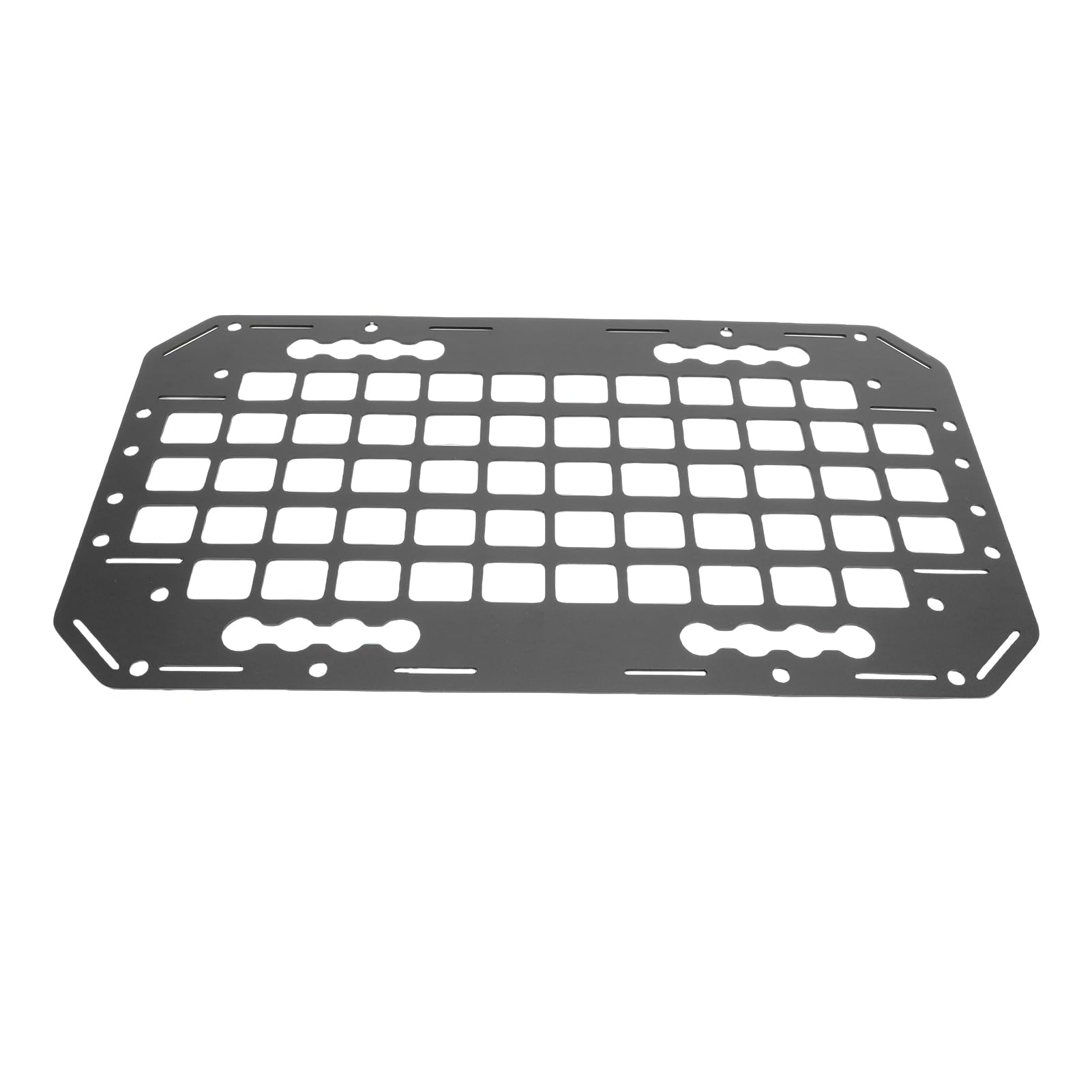 Pannello Molle per Pianale Laterale in Alluminio per Camion 489x267x2mm con Binario a L, Pannello di Ricambio per Pianale di Veicolo per Camion, Organizer per Carico con Cinghie e Fibbie
