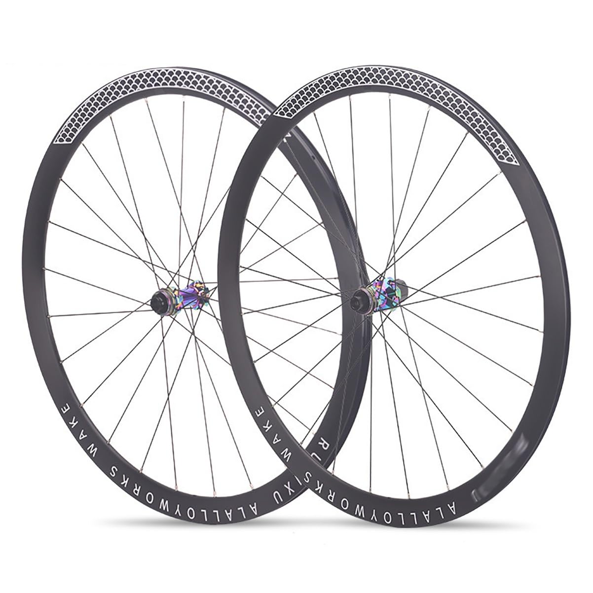 ZXGSXIOU 700C Road Bikes Wheelset Aluminum Alloy 38MM Gravel Bike Front Rear Wheel Disc Brake Thru Axle 24H Hubs For 8-12 Speed Cassette