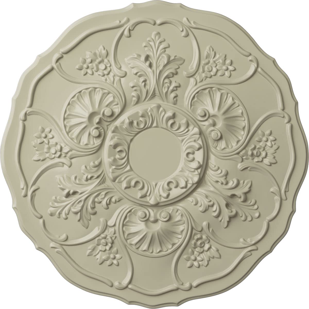 Ekena Millwork CM22CNCYF 22-1/2 x 1-1/2 Cornelia Ceiling Medallion, Clear Yellow