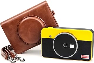 Rieibi Mini Shot 2 Retro Case, PU Leather Protective Case for Kodak C210R Mini Shot 2 Retro 2-in-1 Camera/Portable Instant Printer with Shoulder Strap
