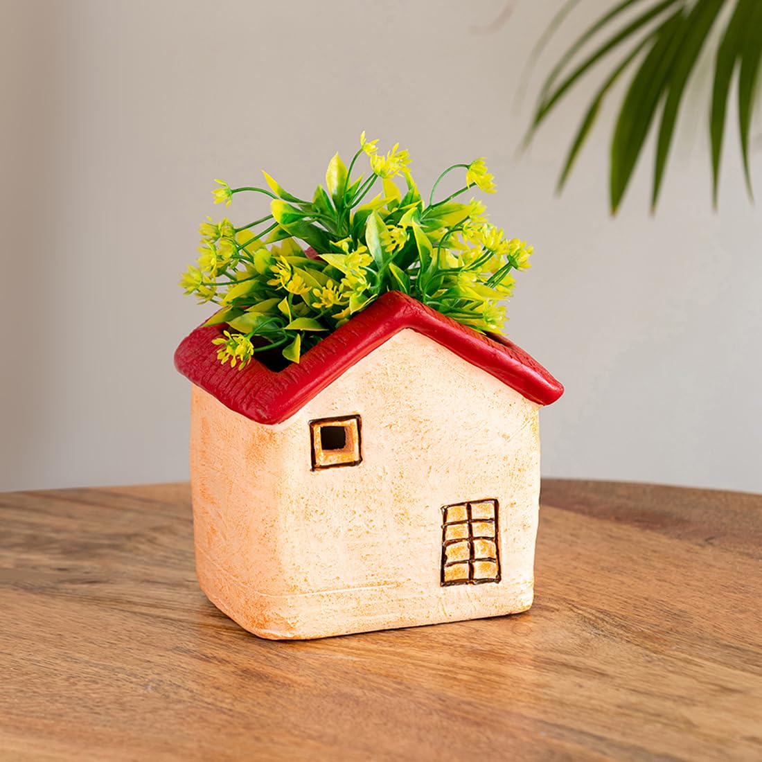 ExclusiveLane Homely Cottage Handmade & Hand-Painted Terracotta Table Planter Pots for Living Room Balcony Garden & Flower Pots for Home Decoration (5.7 Inch, Peach) (B0CQCY6XXK) Amazon Price History, Amazon Price Tracker