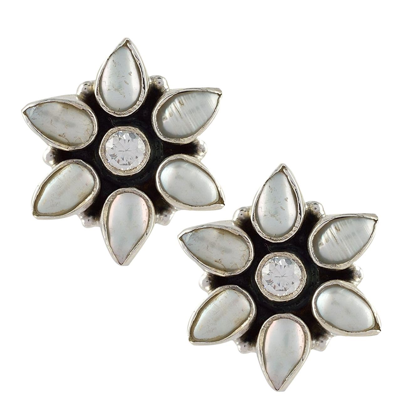 Handicraft Fashion Point 92.5 Sterling Silver Star Shaped Stud Pearl Earrings For Women And Girls (B01MYGCLU6) Amazon Price History, Amazon Price Tracker